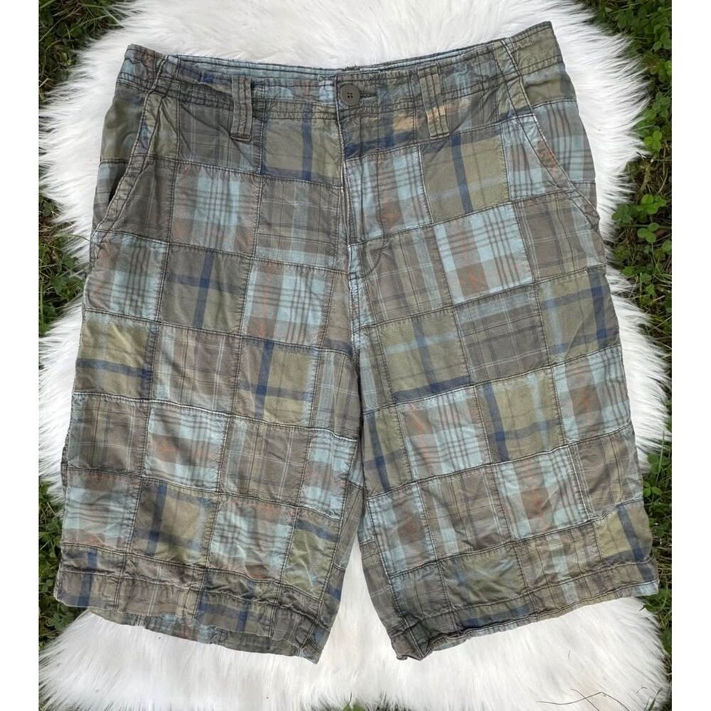 100% Cotton Men’s Plaid Vintage Shorts - Urban Pipeline 90s Shorts - Size 34